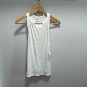 Old Navy Fitted Cream Sleeveless Tank Top